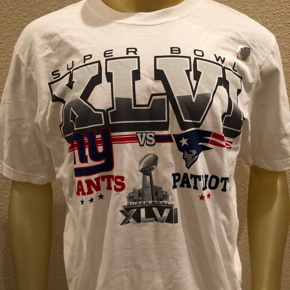 Vintage SuperBowl 46  Giants x Patriots Shirt nwot